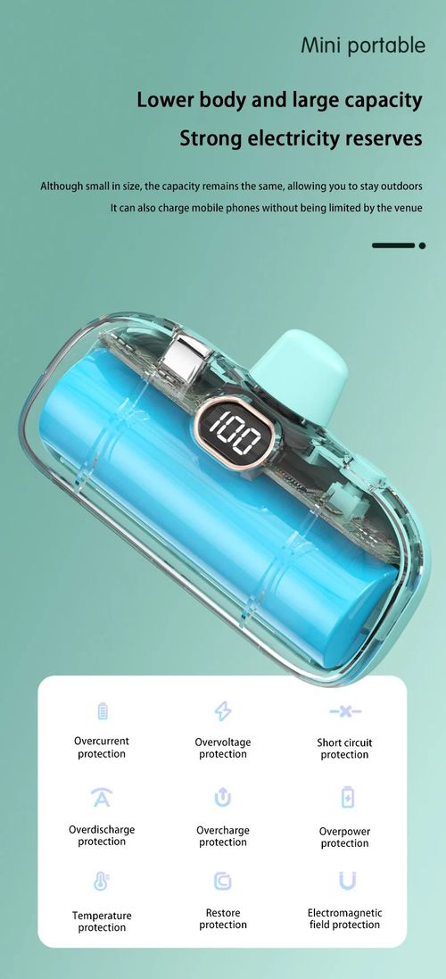 Portable Mobile Charger Mini Power Bank Built Cable Fast Charger Battery Capsule Power bank5000mAh