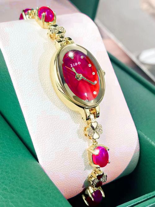 Womens 1406 Quartz Diamond Watch Casual Fashion Elegant Light Luxury Waterproof Oval Crystal Womens Watch