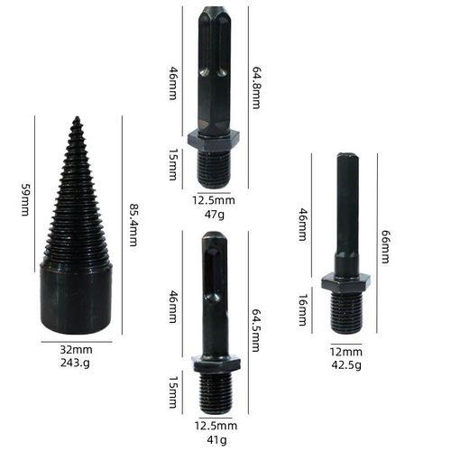 32mm round handle square handle hexagonal handle Drill bit firewood splitting drill bit removable firewood high quality firewood drill bit hexagonal handle firewood drill bit