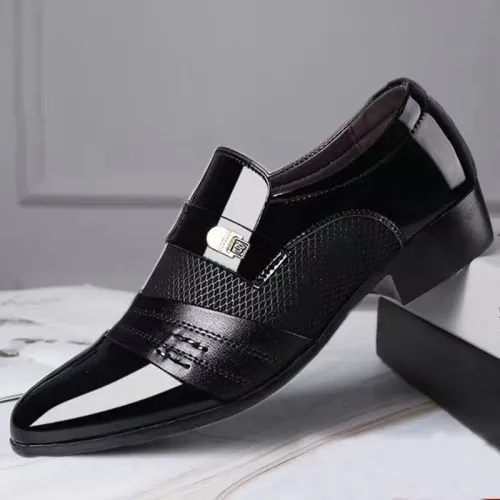 Large Size Summer Breathable Mesh Men's Shoes Formal Men's Leather Shoes Black Business Casual British Shoes