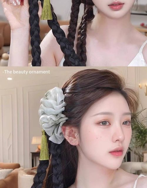 Tie-dye ponytail with clips suits everyone, is simple and easy to do, creates an atmospheric look, is sweet and youthful, and has a built-in filter effect.