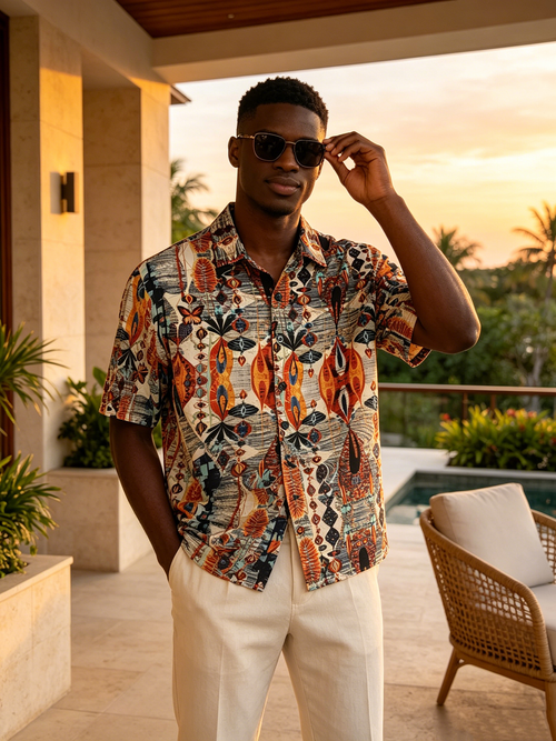 Advanced men's short sleeved shirt