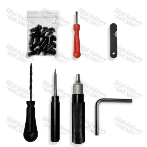 7pcs Car Motorcycle Tire Repair Plugger Tools Set Tire Wheel Repair Kit Mushroom Plug