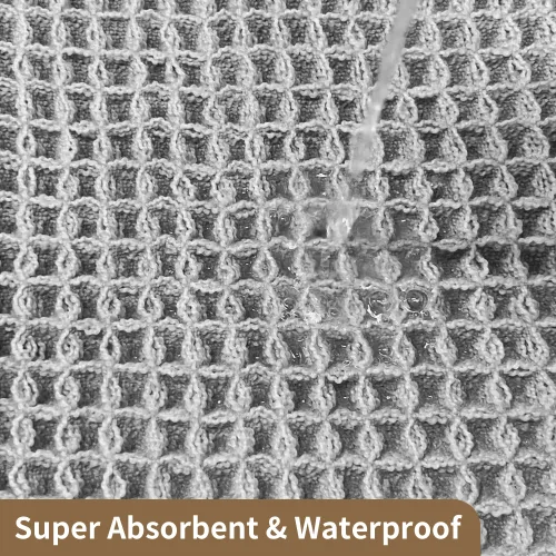 Waffle  Rugs Soft Non Slip Machine Washable Super Absorbent Bath Mats with Tassels for Bathroom Floor Tub Beside Decor