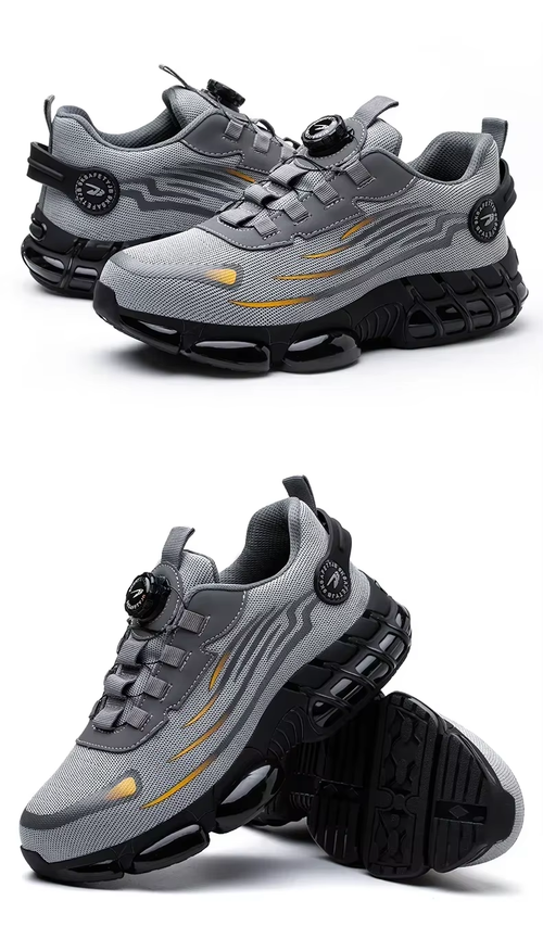 Rotating‑Button Safety Work Boots for Men