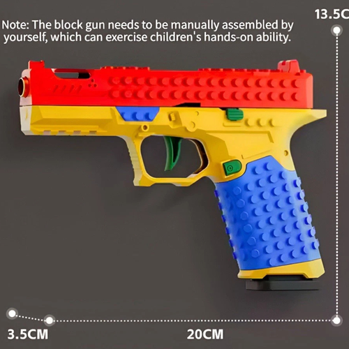 Building Block Shell-Ejecting Soft Bullet Toy Gun
