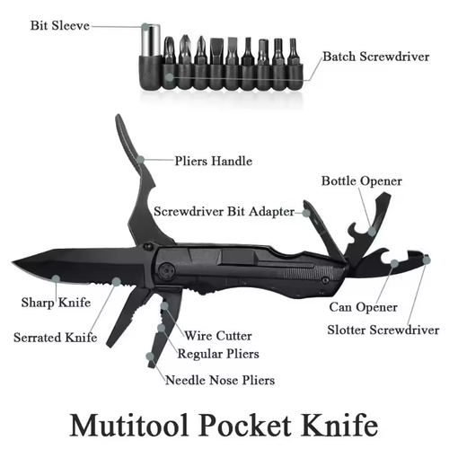 Multi-function Folding Pliers Knife, Portable Outdoor Pocket Multi Tool,  Utility Knife