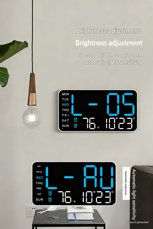 ⏰Multifunctional decorative LED digital wall clock