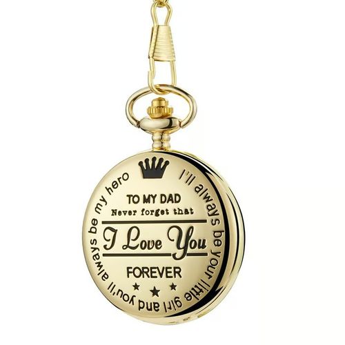 TO MY SON DAUGHTER DAD Quartz Pocket Chain Watch
