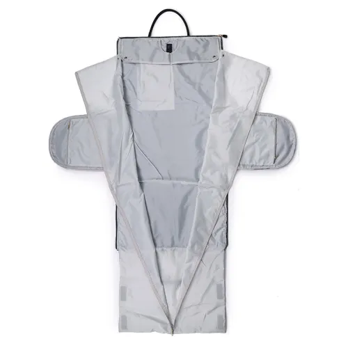 Foldable  Travel Bag Large PU Leather Duffel Carry On Business Clothing Bag