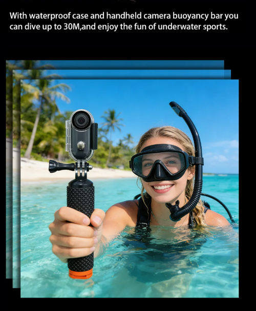 4K Sports Camera with Electronic Image Stabilization Underwater Cam Waterproof WIFI Bodycam for Fishing Vlog Bicycle Camcorder