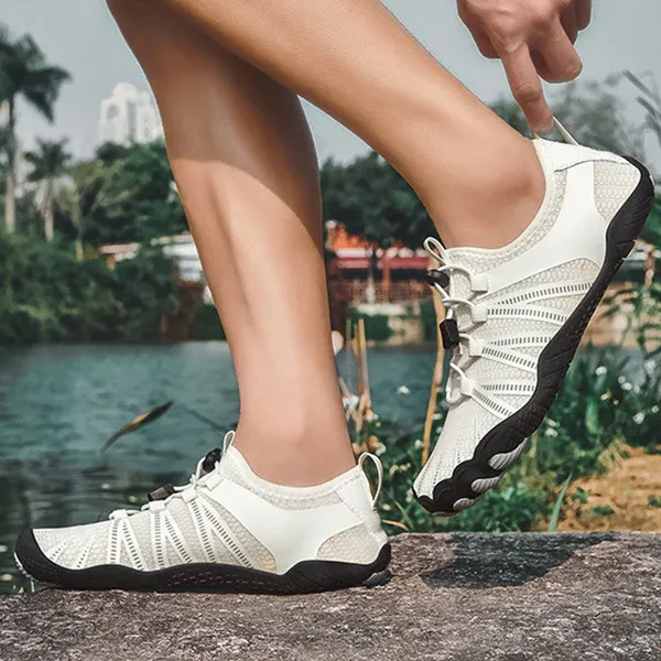 WHITE Five-Toe Quick-Drying, Non-Slip, Breathable, Soft-Soled Shoes
