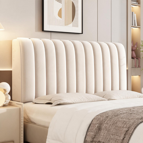 Velvet Texture Headboard Cover Modern Design Simple Style Solid Color Headboard Four Season Use Washable Headboard Cover Home