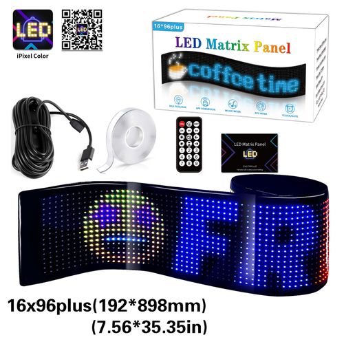 LED DIY Programmable Bluetooth App Control Flexible Scrolling Display Light
