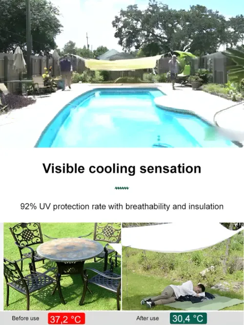 Heavy Duty Tarp Cover Waterproof Tarpaulin UV Resistant Protective Cover with Grommet for Garden Porch Emergency Rain Shelter