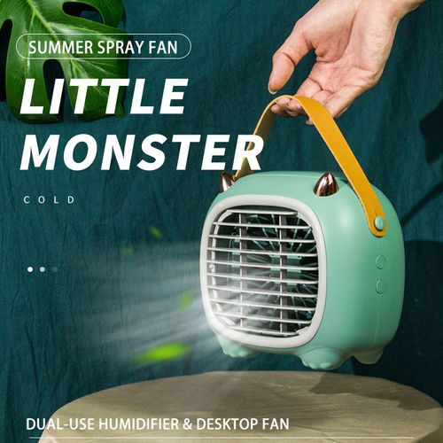 Small Monster Dual Spray Fan Desktop air Conditioning Fan Household Charging Water-cooling Fan Humidification air Coole