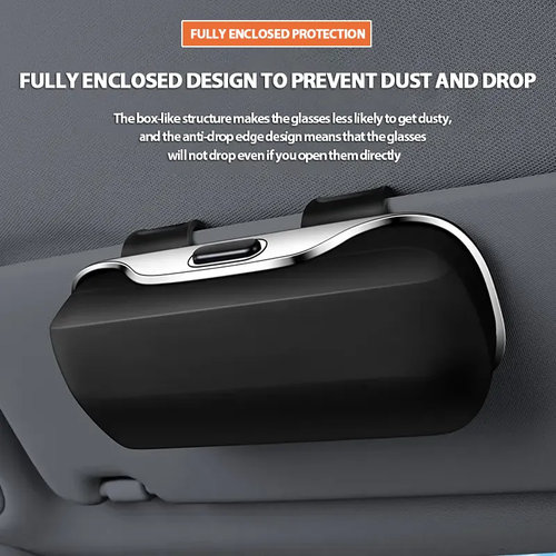 Press Switch Car Glasses Box Shock-proof Stable Car Sunglasses Holder Lossless Installation Expansion Space Eyeglass Case