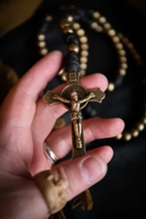 Sanctus Open Carry Belt Rosary MKII - Black & Brass