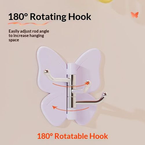 3Pcs Rotating 3-Hook Corner Caddy – Adhesive Wall Hooks for Keys, Bags & Accessories – Ideal for Door or Entryway