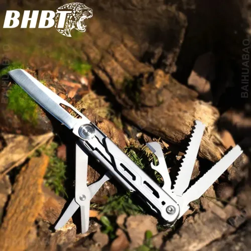Headline: 🛠️ Heavy Duty 9-in-1 Compact Utility Tool with Precision Scissors & Screwdriver