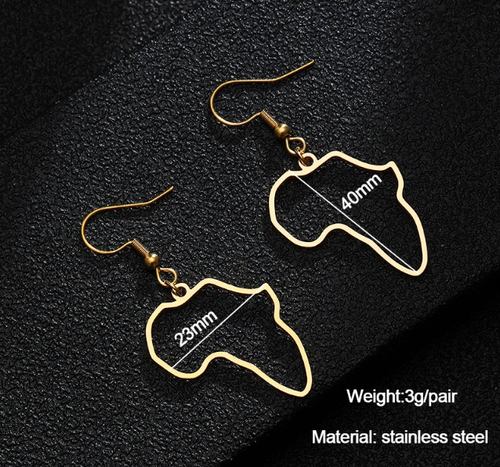 👑 Wear Your Heritage: The Hottest Africa Map Earrings! ✨