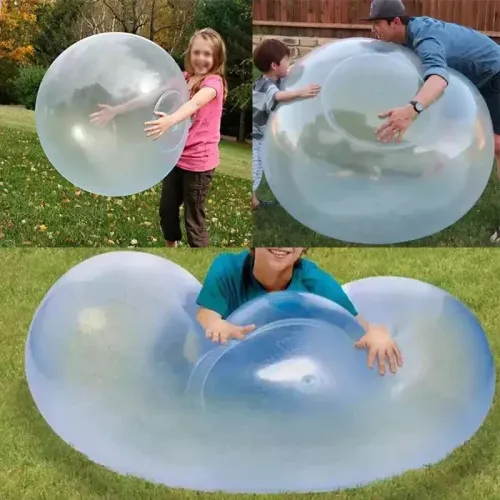 3-Piece Set Outdoor Toy Bubble Ball Inflatable Rubber Ball