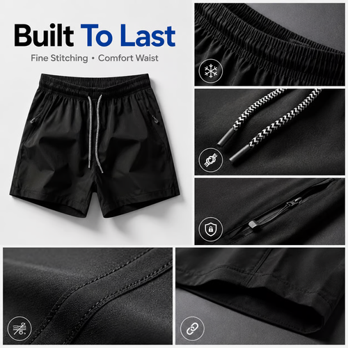 Ice Silk Quick-Dry Athletic Gym Shorts Unrestricted Breathable Comfort