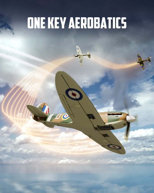 VolantexRC Spitfire 500mm Brushless 4CH Warbird RTF with XPilot Stabilizer