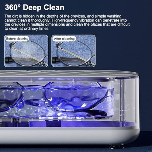 Ultrasonic vibration multi-purpose UV cleaning machine for glasses, contact lenses, jewelry and makeup brushes, etc.