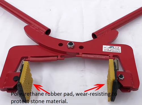 Handheld Rod Type Stone Lifting Clamp Double Person Carry Plier For Marble Flat Stone Curb Side Stone Lifting Handling Thickened