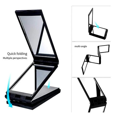 Multi-Angle Folding Mirror for Self Haircutting – Head Back View Available