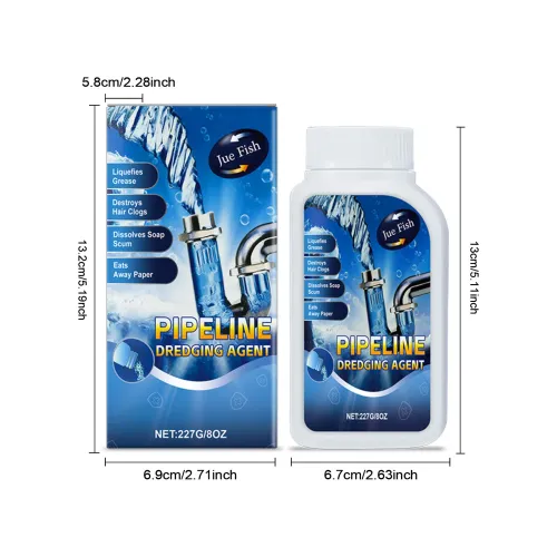 Pipe Unclogging Agent, Kitchen Toilet Bathroom Sink Drain, Dissolves Grease and Hair, Unclogs Blocked Drains