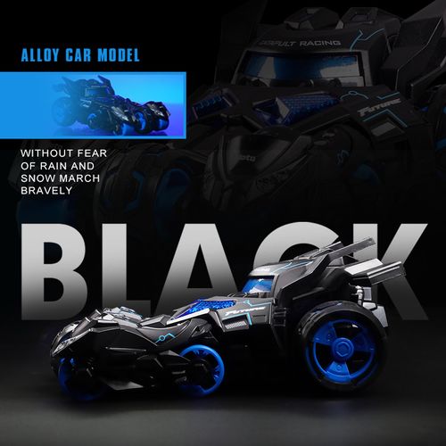 Three-in-One Alloy Bullet Shooting Car with Elastic Band, Lights, Music, and Cool Model