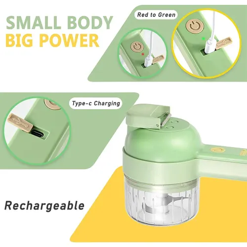 4 in 1 electric vegetable cutter set USB rechargeable