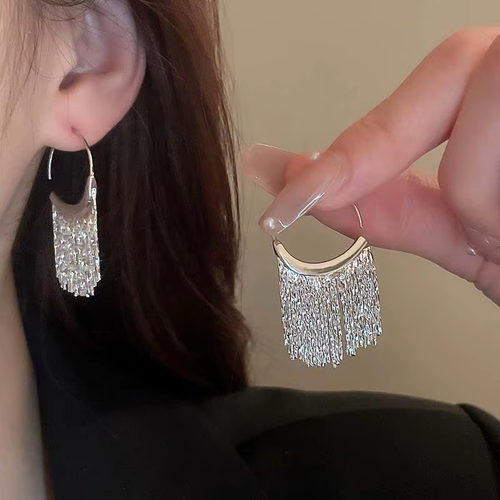 2pcs Fashion Metal Snake Bone Tassel Earrings For Women Simple Gold Silver Color Geometric Earrings Party Jewelry Beautiful Gift