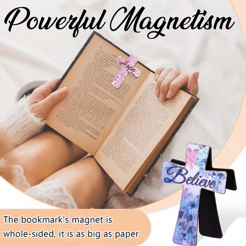 Flower Magnetic Cross Bookmark 12piece