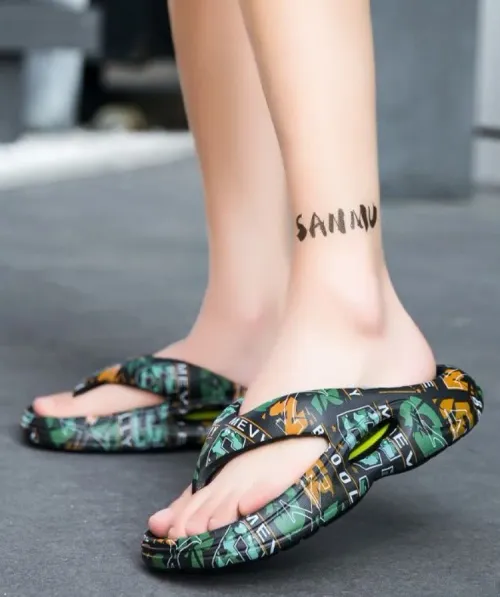 Men's anti slip and anti odor thick bottom flip flops