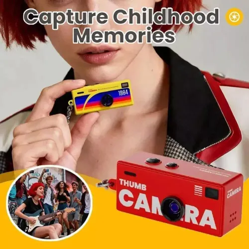 agecam Digital Camera 0.96 Inch Keychain Camera Retro Support Memory Card 1080P Very Small Camcorder Video Recorder with Flash