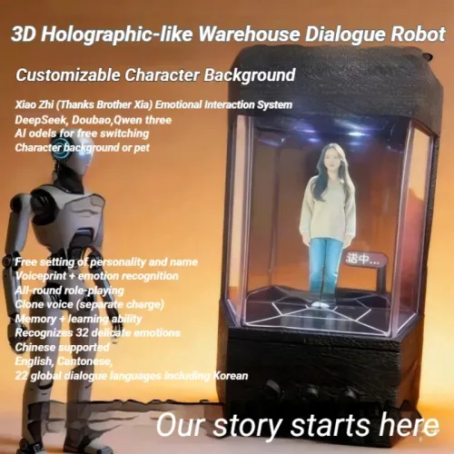 Customizable 3D Bionic AI Hologram Robot Chamber Interactive Emotional Companion With Custom Character For Home Comfort