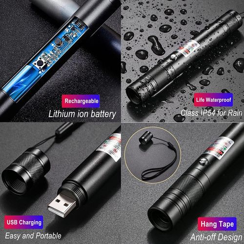 2025 new green laser pointer long range high power rechargeable USB with adjustable star head
