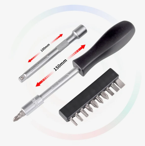 🔧🚗 29pcs Core Ratchet Socket Wrench Kit – Chrome‑vanadium steel, 11 sockets & 10 bits. Perfect for car repairs & DIY 🛠️✨