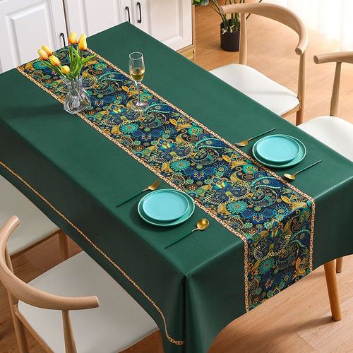 High-end Printed Waterproof Tablecloth Anti-scalding Thickened Rectangular Home Party Dining Room Furnishings