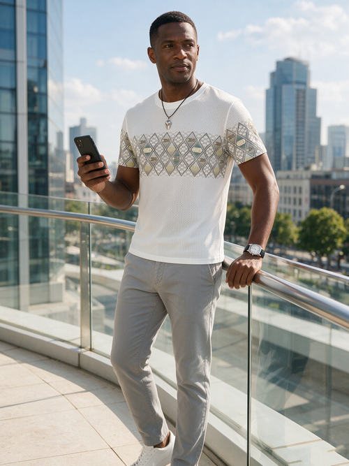 Mature Light Luxury Business T-shirt WHITE