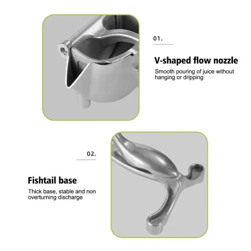 Fruit Juice Squeezer Heavy-Duty Metal Lemon Squeezer Easy Manual Citrus Press Juicer Ergonomic & Durable For Fresh Juice