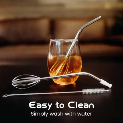 2-in-1 Innovation the Whisk Straw 2-in-1 Straw Blender Stainless Steel Straw