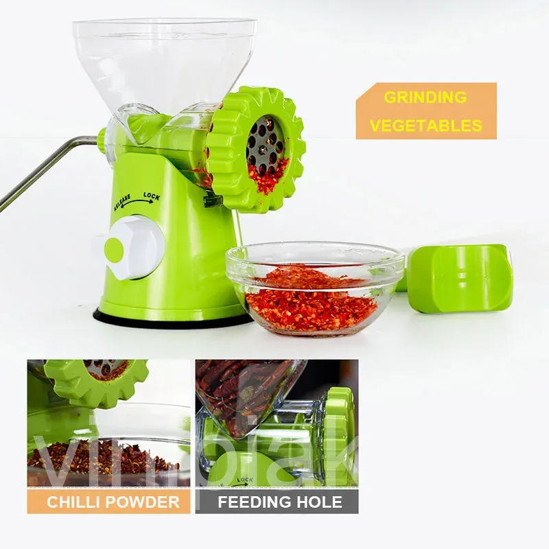 Multi-functional Manual Vegetable Grinder Food Masher Chopper Sausage Stuffer Beef Meat Mincer Kitchen Tool Processors