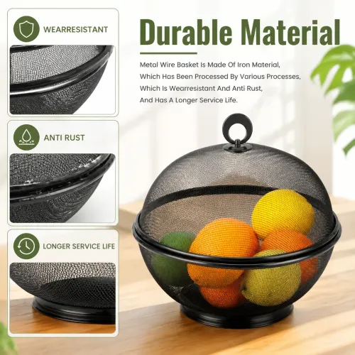 Kitchen Fruit Basket Vegetable Storage Basket Reusable Draining Fruit Bowl for Fruits Vegetables and Household Items Outdoor