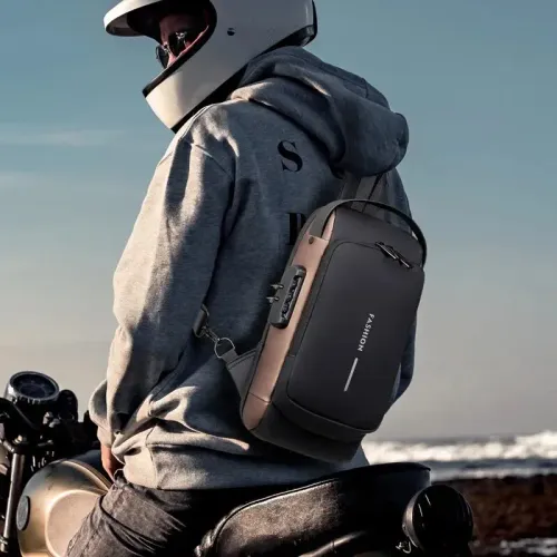 New Brand Designer Men Crossbody Bag PU Leather Classic Anti-Theft Shoulder Bag Chest Bag Multifunctional for Men