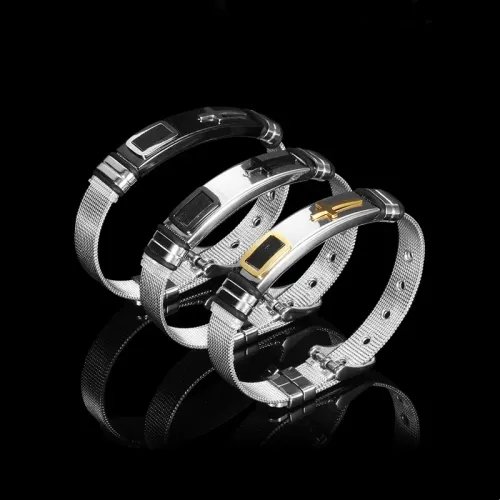 Vintage Cool Cross Bracelet Men Jewelry Stainless Steel Mesh Length Adjustable Cold Color Fashion Mens Jewellery Bracelet