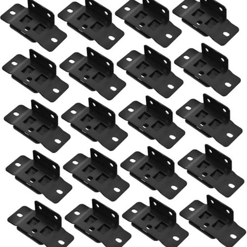 20 Pack Quick Fitting Furniture Joint Bracket, Duty Corner Brace Joint Right Angle Bracket, Stainless Steel Furniture Corner Connectors for Drawers, Cabinets, Tables, and Chairs